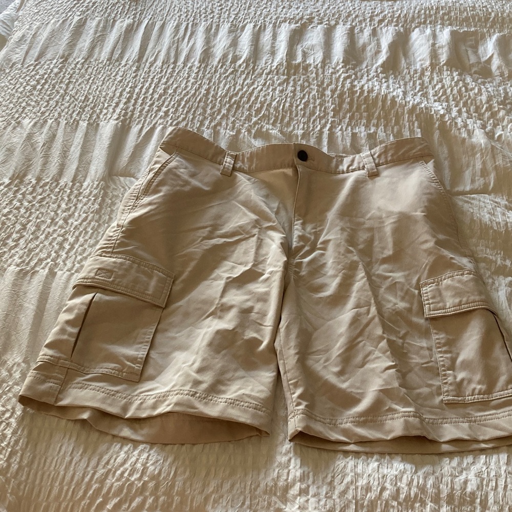 Chaps Light Beige Cargo Shorts for Men